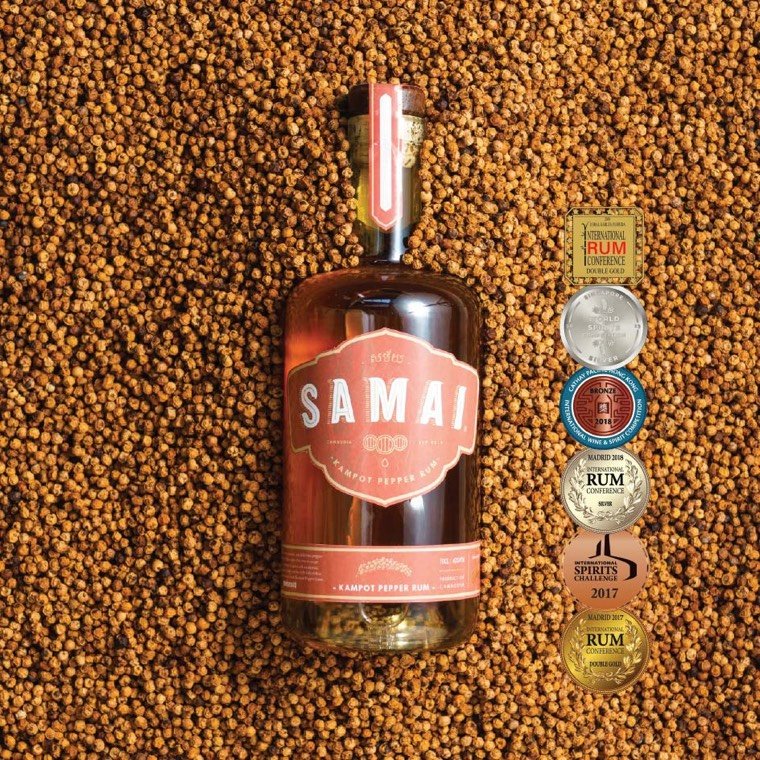SAMAI Kampot pepper rum — a spirits brand sourced and distributed through KEEN